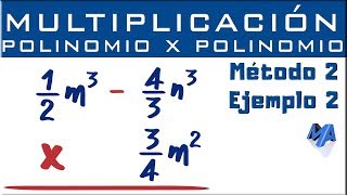 Multiplicación de monomio por polinomio  Método 2 ejemplo 2 [upl. by Alul]