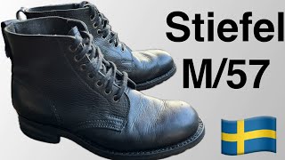 Marsch Stiefel M57 Schwedische Armee  Boots marching M57 Swedish Army [upl. by Egni]