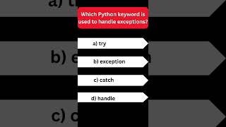 Python Interview Question Exception Handling  Python MCQ python pythonquiz pythonprogramming [upl. by Aizat]