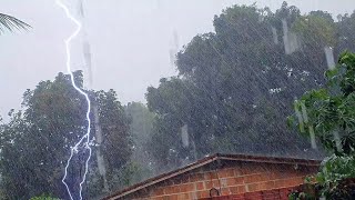 GRAVEI RAIOS CAINDO NA HORA DÁ CHUVA Horizonte Ceará 2132023 chuva agua trovões raio [upl. by Eiresed990]