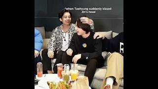 Jungkook reaction to Tae kissing jin ❤️😘kimseokjin jungkooktrends taebts vjinkook btsarmy [upl. by Basham]