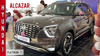 Hyundai Alcazar 2021  Alcazar Platinum 7S  Diesel Manual  Most Detailed Walkaround video🔥 [upl. by Etnovert]