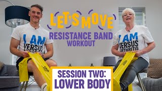 Lets Move Resistance Band Workout Session Two Lower Body [upl. by Stevens]