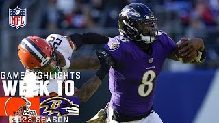 Cleveland Browns vs Baltimore Ravens  2023 Week 10 Game Highlights [upl. by Mauretta]