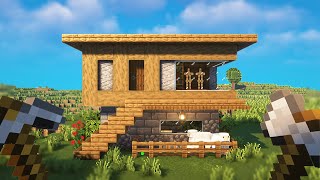 Minecraft  How to Build Starter House Tutorial [upl. by Pitzer861]