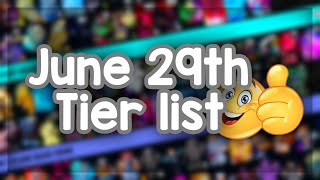 YBA June 29th Tier List [upl. by Caras]