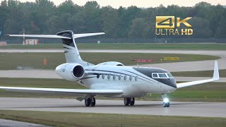 4K Gulfstream G650ER T7BCP departure at Munich Airport MUC EDDM [upl. by Olatha]