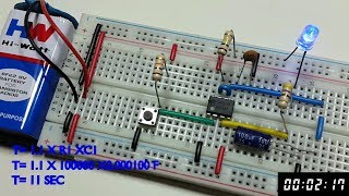 Monostable multivibrator using 555 timer in Tamil amp English [upl. by Fredenburg]