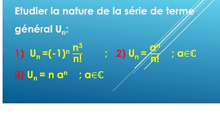 Exercice corrigé Séries numériques à termes quelconques [upl. by Barbe]