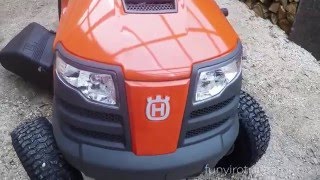 Husqvarna TS 38 fűnyíró traktor bemutató [upl. by Horsey]