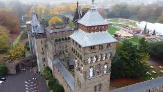 Cardiff Castle drone footage [upl. by Nytsirt]