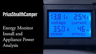 Energy Monitor Install Power Usage Dometic CFX Heater LED Prius Stealth Camper Car Van [upl. by Germano]