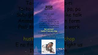 Ayra Starr  Rush Lyrics shorts [upl. by Schreib]