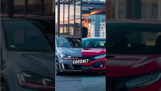 Hot Hatchbacks Volkswagen GTI vs Honda Civic Type R [upl. by Ayifa43]