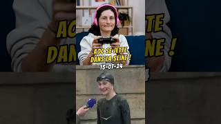 AOC se jette dans la Seine 🌊 humour parodie aoc seine paris2024 macron zemmour jo2024 [upl. by Ingaborg]