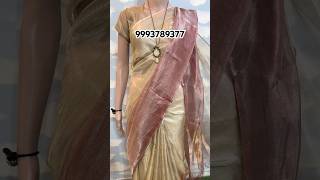 Dual shade pure tissue tussar silk saree with running blouse silk marked [upl. by Reggie79]