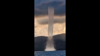 Eerie twin Waterspouts Near Australias Whitsunday Islands [upl. by Suki]