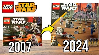 LEGO Star Wars CLONE TROOPERS amp BATTLE DROID vs REBEL amp STORMTROOPER Battle Pack Comparison [upl. by Elyrrad]