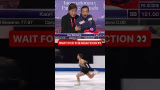 Kaori Sakamoto surprises herself at Skate Canada😁😂 [upl. by Novets]