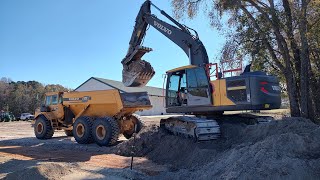 Undercutting The New Road And Parking Area To Put Stone [upl. by Ilojna769]