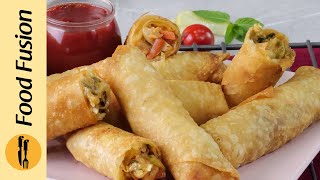 Vegetable Cheese Spring Rolls 👉Make amp Freeze Easy Ramadan Recipe by Food Fusion [upl. by Earb]