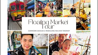 Bangkok Thailand Damnoen Saduak Floating Market amp Maeklong Railway Market Tour  Jonas and Riza [upl. by Aneeg92]