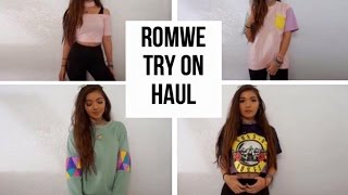 ROMWE TRY ON HAUL  clothing haul  review [upl. by Aibos937]