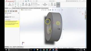 SOLIDWORKS use of hole wizzard on cylindrical surface [upl. by Albina]