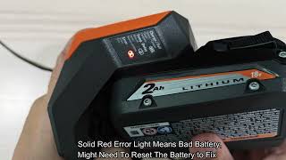 Meanings of RIDGID Battery Charger Indicator Light Flashing Green Solid Green Red and Orange [upl. by Elokkin918]