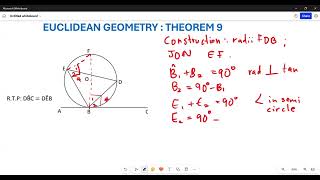 EUCLIDEAN GEOMETRY THEOREM 9 PROOF [upl. by Plerre]