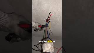 Let’s compare this method of wire connection with using Wago connectors electrician electrian [upl. by Karlin]