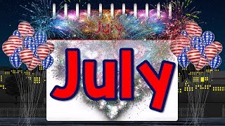 July  Fun Calendar Song for Kids  Month of the Year  Jack Hartmann [upl. by Annaeel]