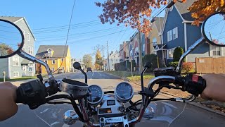 Canadian sunny autumn day on motorcycle [upl. by Ayikin]