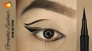 How To Apply GRAPHIC EYELINER Step By Step Like a PRO 🔥 [upl. by Ellirehs]