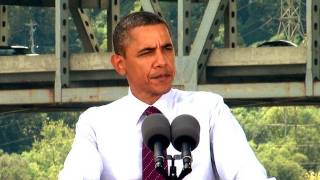 President Obama at the Brent Spence Bridge [upl. by Kcirrek]