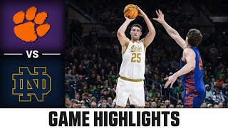 Clemson vs Notre Dame Condensed Game  202324 ACC Mens Basketball [upl. by Steffane]