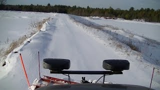 Snow Plowing quotRoof Camquot Plowing Cranberry Marsh Dikes [upl. by Ireland]