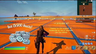 Fortnite infinite XP glitch  free 13500 Vbucks 10k XP in a second [upl. by Ellevart603]