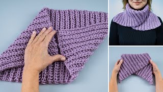 The simplest crochet snood quickly and easily [upl. by Aleahc]