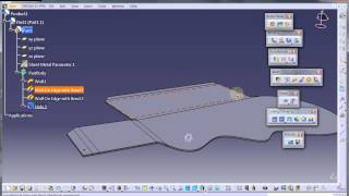 CATIA Lamiera Generative Sheetmetal Design [upl. by Eudo]