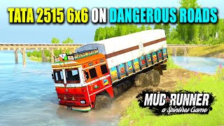 TATA 2515 Indian Truck On Dangerous Roads  Spintires MudRunner [upl. by Iris]