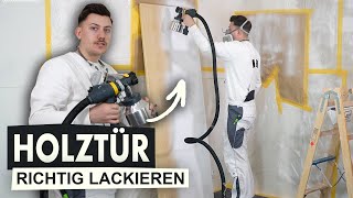 SchrittfürSchrittAnleitung Holztüren professionell lackieren [upl. by Niwred]