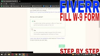 ✅ How To Fill W9 Form On Fiverr 🔴 [upl. by Cinelli920]