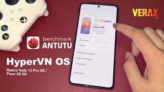 HyperVN OS ROM Antutu Benchmark Test  Redmi Note 13 Pro 5G and Poco X6 5G garnet [upl. by Hteik344]