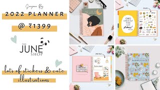 2022 Planner India  The June Shop  WalkThrough  Sanjana Raj [upl. by Gebelein]