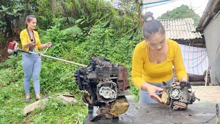 Repairing and restoring the entire burnedout lawn generator engine of the farmer [upl. by Gow975]