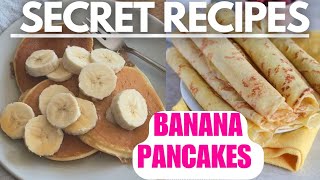 BANANA PANCAKES RECIPE tastydelicious and healthy pancake recipe bananapancakerecipe [upl. by Eveleen]