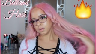 Bellami Halo Hair Extensions  Honest Review and Tutorial  Pink Hair [upl. by Shiri]