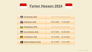 Ferien Hessen 2024 [upl. by Francis]