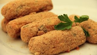 Kroketten selber machen  Kartoffelkroketten Rezept mit fetakäse [upl. by Nevins]